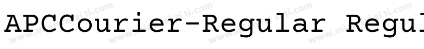 APCCourier-Regular Regular字体转换